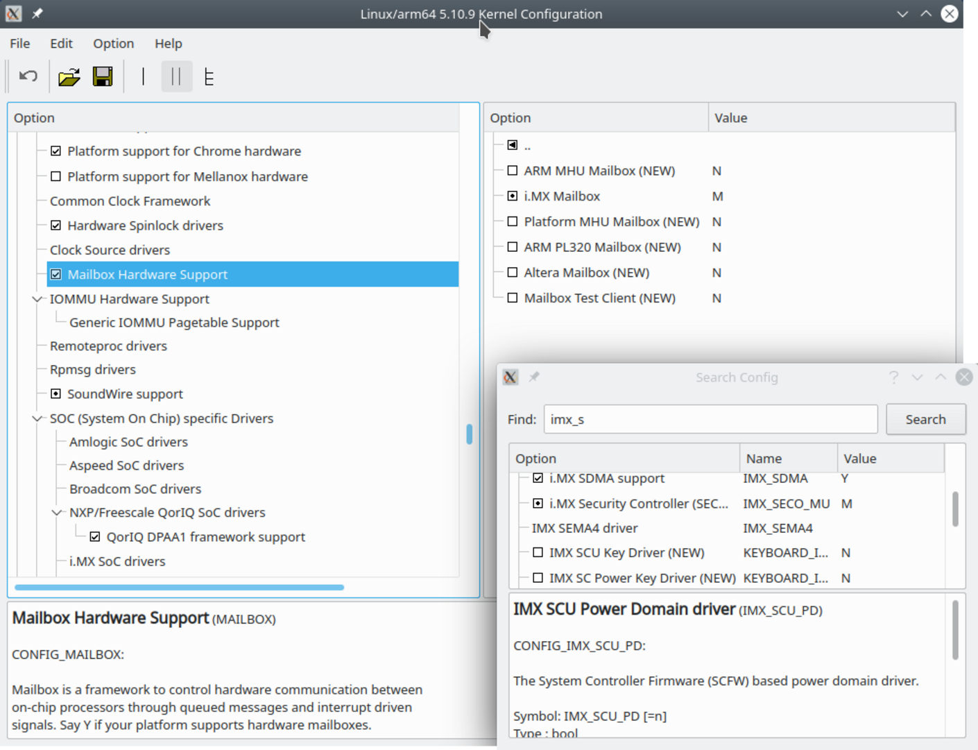 imx8 kernel configuration